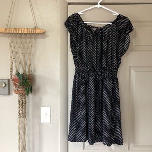 Lauren Conrad patterned black dress